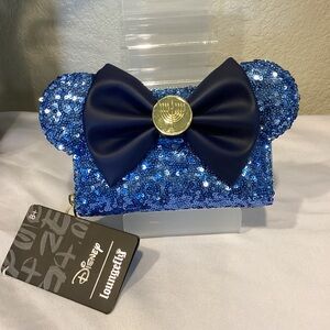 Disney Minnie Hanukkah Loungefly Sequin Wallet